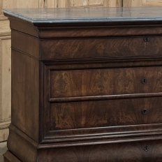 19th Century French Louis Philippe Marble Top Commode ~ Secretary