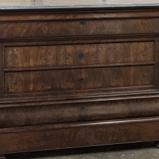 19th Century French Louis Philippe Marble Top Commode ~ Secretary