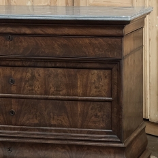 19th Century French Louis Philippe Marble Top Commode ~ Secretary
