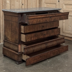 19th Century French Louis Philippe Marble Top Commode ~ Secretary