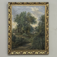 Antique Framed Oil Painting on Canvas by Georges Crehay (1849-1933)
