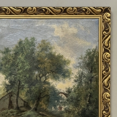 Antique Framed Oil Painting on Canvas by Georges Crehay (1849-1933)