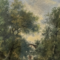 Antique Framed Oil Painting on Canvas by Georges Crehay (1849-1933)
