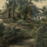 Antique Framed Oil Painting on Canvas by Georges Crehay (1849-1933)