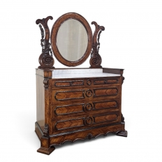 French Napoleon III Period Rosewood Commode ~ Vanity ~ Washstand