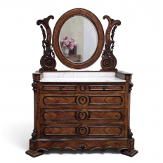 French Napoleon III Period Rosewood Commode ~ Vanity ~ Washstand