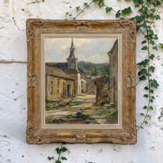 Framed Oil Painting on Panel by Yvette Lichtfus (1925-2014) 'Laforet sur Semois'