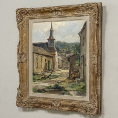 Framed Oil Painting on Panel by Yvette Lichtfus (1925-2014) 'Laforet sur Semois'