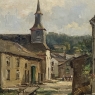 Framed Oil Painting on Panel by Yvette Lichtfus (1925-2014) 'Laforet sur Semois'