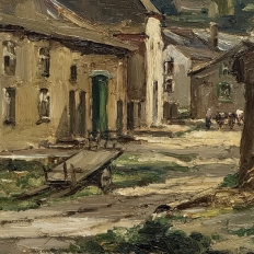 Framed Oil Painting on Panel by Yvette Lichtfus (1925-2014) 'Laforet sur Semois'