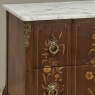 Antique French Louis XVI Style Marquetry Marble Top Commode