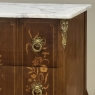 Antique French Louis XVI Style Marquetry Marble Top Commode
