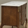 Antique French Louis XVI Style Marquetry Marble Top Commode