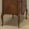 Antique French Louis XVI Style Marquetry Marble Top Commode