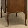 Antique French Louis XVI Style Marquetry Marble Top Commode