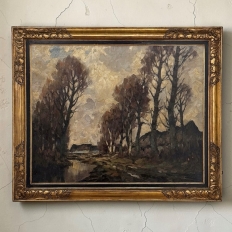 Framed Oil Painting on Canvas by Leo Libert (1908-1950) 'Autumn in the Campine'