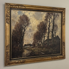 Framed Oil Painting on Canvas by Leo Libert (1908-1950) 'Autumn in the Campine'