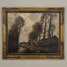 Framed Oil Painting on Canvas by Leo Libert (1908-1950) 'Autumn in the Campine'