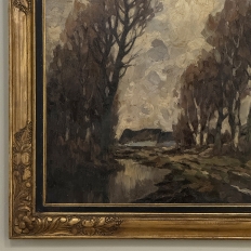 Framed Oil Painting on Canvas by Leo Libert (1908-1950) 'Autumn in the Campine'