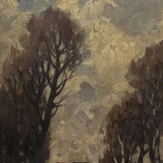 Framed Oil Painting on Canvas by Leo Libert (1908-1950) 'Autumn in the Campine'