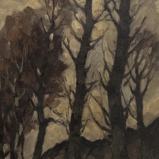 Framed Oil Painting on Canvas by Leo Libert (1908-1950) 'Autumn in the Campine'