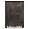 18th Century Country French Normandy Carved Oak Armoire
