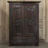 18th Century Country French Normandy Carved Oak Armoire