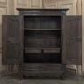 18th Century Country French Normandy Carved Oak Armoire
