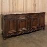 Antique French Walnut Louis XIV Marble Top Display Buffet ~ Sideboard