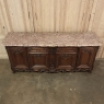 Antique French Walnut Louis XIV Marble Top Display Buffet ~ Sideboard