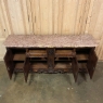 Antique French Walnut Louis XIV Marble Top Display Buffet ~ Sideboard