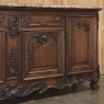 Antique French Walnut Louis XIV Marble Top Display Buffet ~ Sideboard
