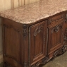 Antique French Walnut Louis XIV Marble Top Display Buffet ~ Sideboard