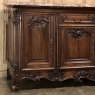 Antique French Walnut Louis XIV Marble Top Display Buffet ~ Sideboard