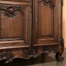 Antique French Walnut Louis XIV Marble Top Display Buffet ~ Sideboard