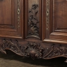Antique French Walnut Louis XIV Marble Top Display Buffet ~ Sideboard