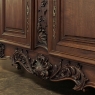 Antique French Walnut Louis XIV Marble Top Display Buffet ~ Sideboard
