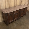 Antique French Walnut Louis XIV Marble Top Display Buffet ~ Sideboard