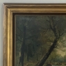 Framed Oil Painting on Canvas by J. Vanlint 'Landscape with Cows'