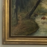 Framed Oil Painting on Canvas by J. Vanlint 'Landscape with Cows'