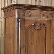19th Century Country French Fruitwood Armoire from Normandy