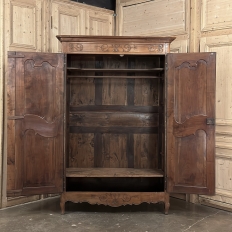 19th Century Country French Fruitwood Armoire from Normandy