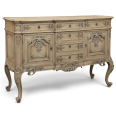 Antique Liege Regence Style Country French Buffet ~ Credenza in Stripped Oak