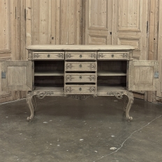 Antique Liege Regence Style Country French Buffet ~ Credenza in Stripped Oak