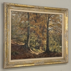 Framed Oil Painting on Canvas by Fernand Ley (1910-1973) 'Path in the Forest'