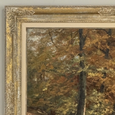 Framed Oil Painting on Canvas by Fernand Ley (1910-1973) 'Path in the Forest'