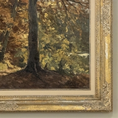 Framed Oil Painting on Canvas by Fernand Ley (1910-1973) 'Path in the Forest'