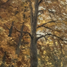 Framed Oil Painting on Canvas by Fernand Ley (1910-1973) 'Path in the Forest'