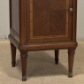 Pair of Antique French Louis XVI Style Marquetry Marble Top Nightstands