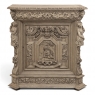 19th Century French Renaissance Revival Hand Carved Oak Buffet in Stripped Oak